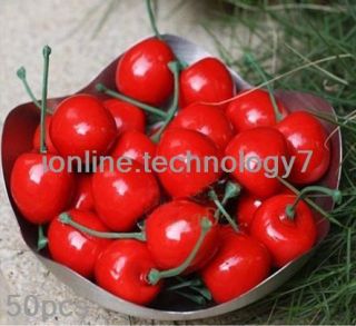   Small Red cherry Plastic artificial fruit House Party kitchen decor