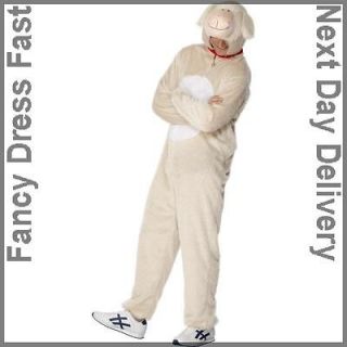 Adult Lamb Sheep Fancy Dress Jumpsuit Costume Animal Suit