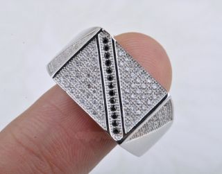   ring Micro Pave Prong Set AAA Hip Hop CZ 925 Sterling Silver Ring J112