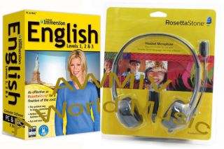   Immersion Learn ENGLISH Language Software with Rosetta Stone Headset