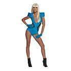NWT Superstar Lady Gaga Poker Face Video Blue Swimsuit Halloween 