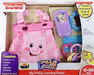 FISHER PRICE LAUGH And LEARN MY PRETTY LEARNING PURSE, Pink, NEW