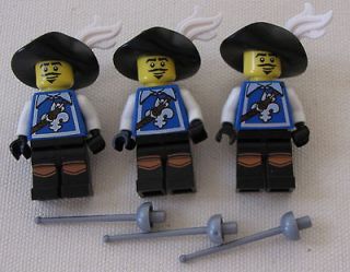 LEGO LOT OF 3 MUSKETEER MUSKETEERS MINIFIGS MEN PEOPLE SERIES 4 NEW 
