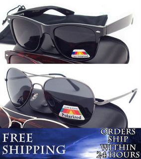 AVIATOR & WAYFARER Sunglasses 2 Pack POLARIZED Lenses GUN METAL 