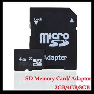   Class MicroSD Micro SD Memory 2GB 4GB 8GB Card With Adapter Reader New