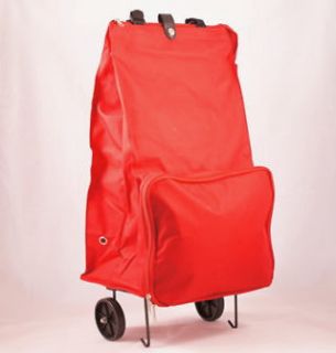 INSTABAG RED ROLLING BAG Shopping Laundry Cart,RED, AS SEEN ON TV