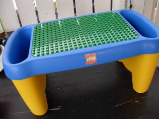Lego Duplo Large Lap Table w/storage bins: 25 x 13 x 12 Green/Blue 