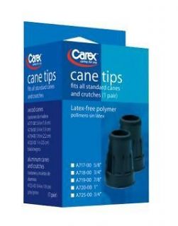 1pr Universal Cane Tips Crutches Standard All Sizes Carex A71 A72 