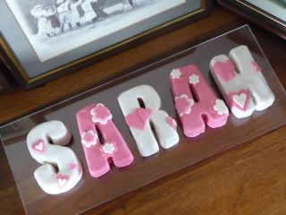 Alphabet LETTERS   Personalised Cake Words Pan Silicone Bakeware Mould 