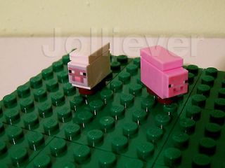 LEGO MINECRAFT CUSTOM PIG & SHEEP SET  NEW & RARE MINE CRAFT ANIMALS