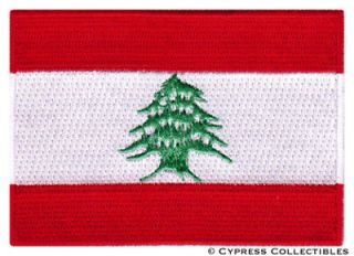 LEBANON FLAG embroidered iron on PATCH LEBANESE EMBLEM