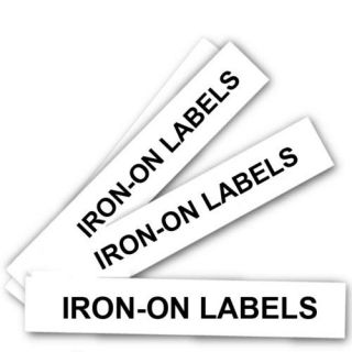 200 PACK CUSTOM IRON ON LABELS FOR CLOTHES   BLACK INK