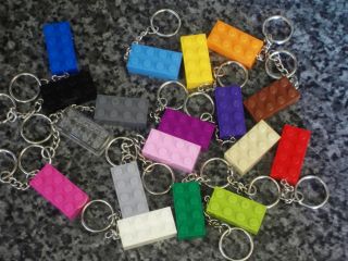 Lego Brick 2x4 Key Ring \ Key Chain   Choose Your Keyrings Colour