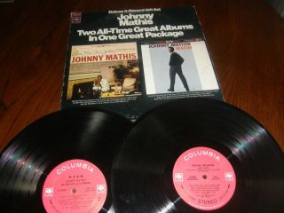 Album. Johnny Mathis  Warm. Open Fire,Two guitars  1969. 2 LP set 