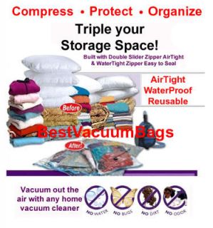 12 Pcs   LARGE Vacuum Space Bags Saving Storage Space