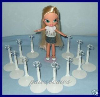 FREE U.S.SHIPPING 12 WHITE Doll Stands for BRATZ KIDZ Kids DAWN Tutti