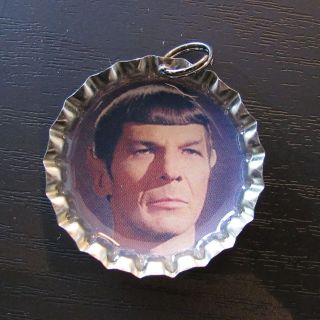 Star Trek Mr Spock close up charm necklace Leonard Nimoy