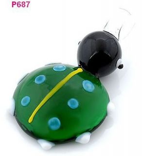 1pc Candy color Six feet lovely Ladybug Lampwork Murano Pendant 