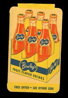 Vintage Cola advertising Sewing Needle booklet bireleys soda Germany