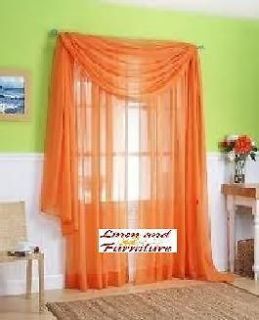   Solid Sheer Window Panel Brand New Curtain Voile 25 Different Colors