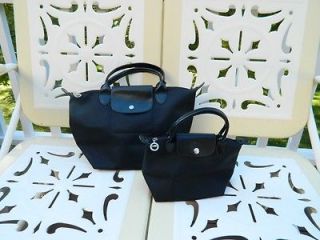 Longchamp Medium Black Modele Depose Handbag, retired
