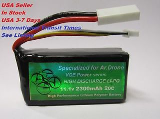   ArDrone VGE 2300mAh 11.1v LiPo Battery Fits 1.0 & 2.0 Quadcopter