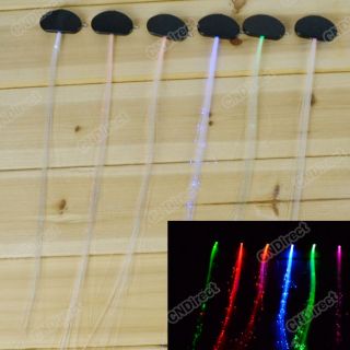 6pcs Multicolor Led fiber Optic Hair Light up on Glow for Luxy Club 