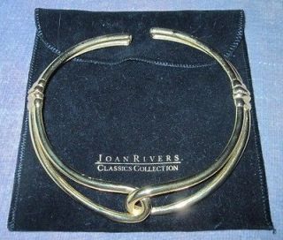   Rivers Classic Collection Goldtone Love Knot Hinged Choker Necklace