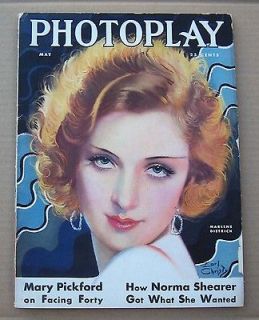 Orig May 1931 Photoplay Movie Magazine Marlene Dietrich Earl Christy 