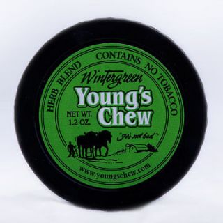 Youngs Herbal Chew   Wintergreen Flavor, 1 Roll (4 Cans)