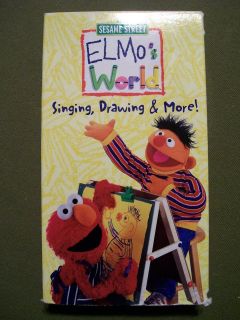 SESAME STREET ELMOS WORLD SINGING, DRAWING AND MORE VHS 2000