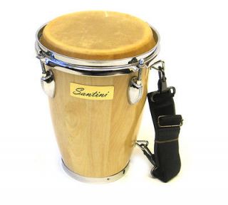   Santini Natural African Drum Mini Conga Drums   8 Head, 11.5 Tall