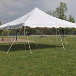 Used 20x20 White Pole Tent Party Tents Wedding Event Canopy Frame 