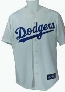 MAJESTIC MLB BASEBALL JERSEY LOS ANGELES DODGER PATCHED REPLICA WHITE 