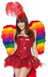   Parrot Bird Vegas Showgirl Dancer Halloween Fancy Dress Costume