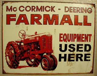 MCCORMICK DEERING FARMALL Farm Tractor Equipment Vintage Antique Look 