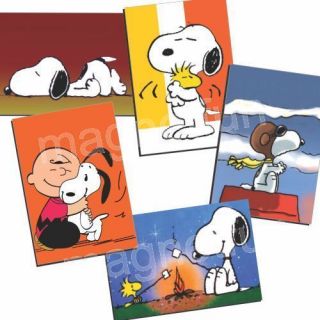 Magnet Picture Snoopy Beagle Peanuts Gang Lot of 5 Diff Charlie Brown 