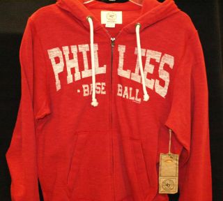 Philadelphia Phillies 47 Brand Full Zip Hoodie Red S