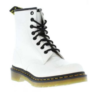 Dr Martens Boots Genuine 1460 White Patent Womens Boots Sizes UK 4   8