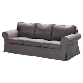 Ikea Ektorp Sofa Cover 3 Seater replacement Slipcover Svanby Gray New