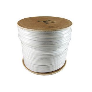   Cable 1000ft White RG6 18 AWG Roll Coaxial TV Satellite Antenna CORD