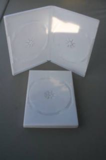 new Empty White Double DVD Box Replacement CD Storage
