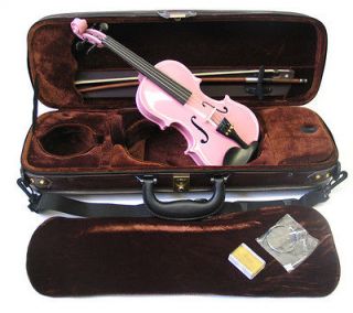   Quality New Helmke Viotti Pink 1/16 Size Child Violin w/Locking Case