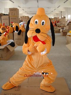 Pluto DOG PUPPY cartoon Mascot Costume Disney outfit Fancy Party Dress