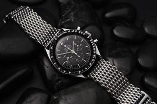 20mm shark mesh bracelet fits omega speedmaster chrono excellent watch