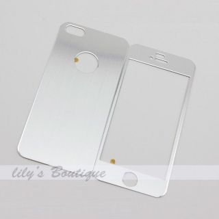   Aluminum Skin Metal Cover Sticker Case Front & Back for iPhone 5