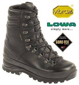 Lowa Combat GTX Black Boots