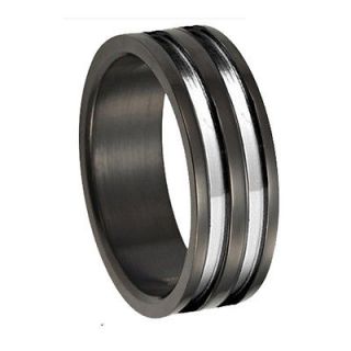   STRING STAINLESS STEEL 8MM MENS WEDDING BANDS RINGS SIZE 9 10 11 12