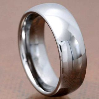   Classic Mirror Polished Domed Band Mens Wedding Ring Size 9.5