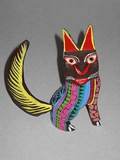 Mexican folk art   Alebrije Brown Cat